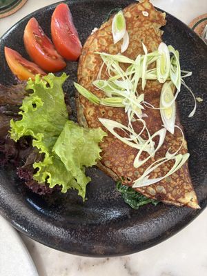 Spinach omelet   at Plant Bistro in Ubud