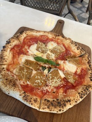 Hawaiian pizzaa  at Plant Bistro in Ubud