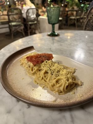 Pasta carbonara  at Plant Bistro in Ubud