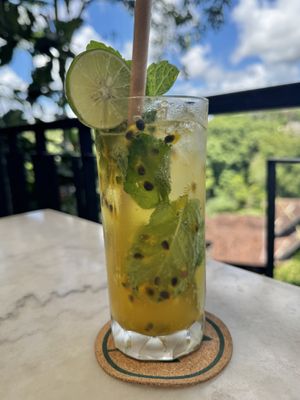 Passion mint mocktail was super refreshing on this hot and muggy day   at Plant Bistro in Ubud