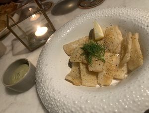 calamari made from konjac  at Plant Bistro in Ubud