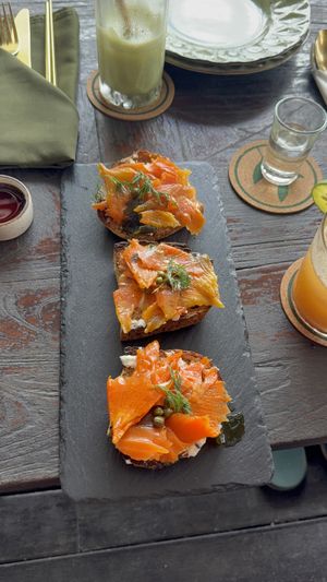 Salmon bruschetta   at Plant Bistro in Ubud
