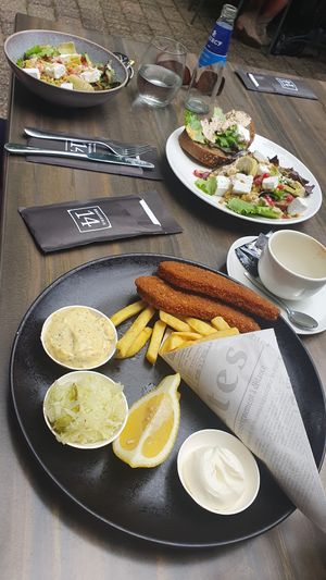 Vegan fish & chips at Brasserie 14 Nunspeet in Nunspeet