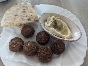 Falafel dish at Abu Žadallah in Sarajevo
