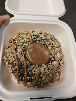 Snickers doughnut at Golden Glaze Dougnuts  in Worcester