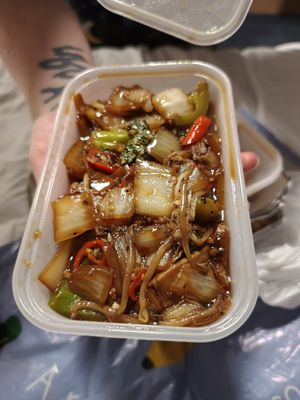 Vegetables in black pepper sauce at China Star in Brighton