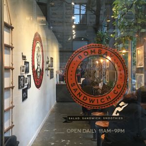 Front entrance; shows entire inside of venue. at Bombay Sandwich Co. in New York City