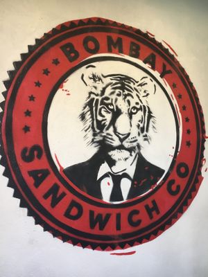 Logo on wall. at Bombay Sandwich Co. in New York City