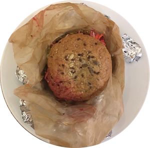 Bombay Burger takeout. at Bombay Sandwich Co. in New York City