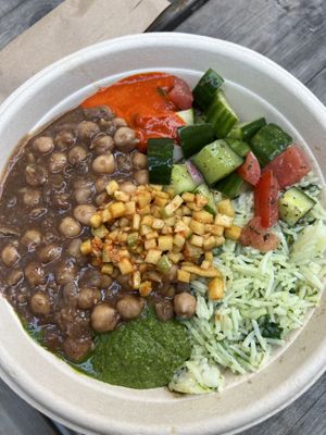 Channa masala bowl  at Bombay Sandwich Co. in New York City