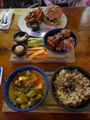 Get the curry, skip the burger. at Bio & Natural - Con Constituyentes in Playa Del Carmen