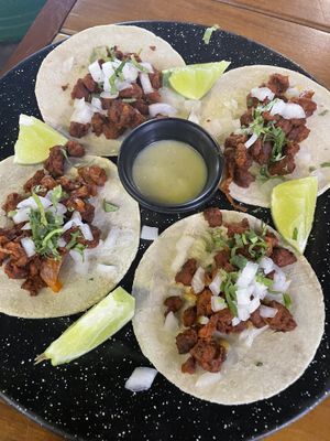 Cold tough tacos  at Bio & Natural - Con Constituyentes in Playa Del Carmen