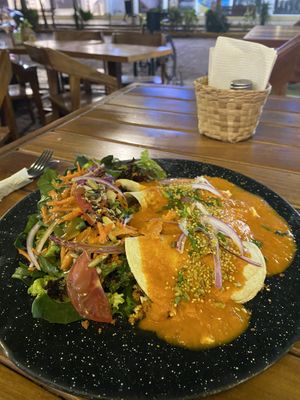 טורטיות עם טופו וסלט. מוצלח בעיניי   at Bio & Natural - Con Constituyentes in Playa Del Carmen