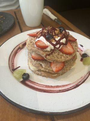 Vegan pancakes   at Bio & Natural - Con Constituyentes in Playa Del Carmen