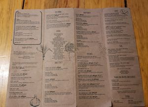 English menu side 2 (2019) at Bio & Natural - Con Constituyentes in Playa Del Carmen