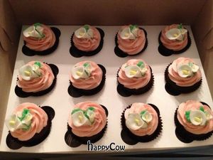 1 batch of 6 dozen wedding cupcakes - handmade sugar lilies  at Fairly Frosted in Hamilton