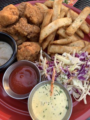 Faux chicken  at Buffalo Rouge Brewing in Kelowna