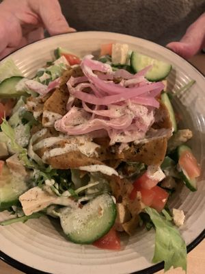 Gyro Salad  at Buffalo Rouge Brewing in Kelowna