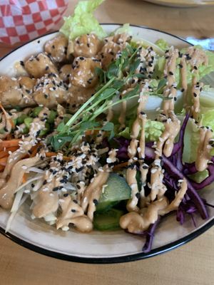Noodle salad  at Buffalo Rouge Brewing in Kelowna