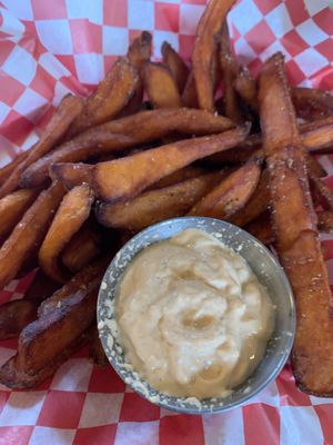 Yam fries   at Buffalo Rouge Brewing in Kelowna