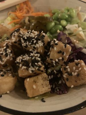 Tofu noodle salad  at Buffalo Rouge Brewing in Kelowna