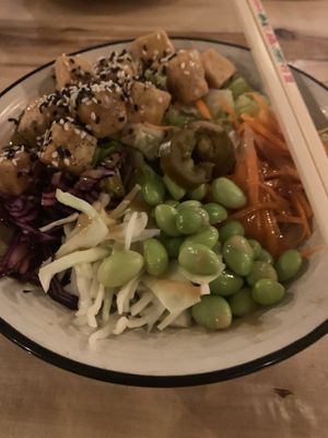 Noodle salad  at Buffalo Rouge Brewing in Kelowna