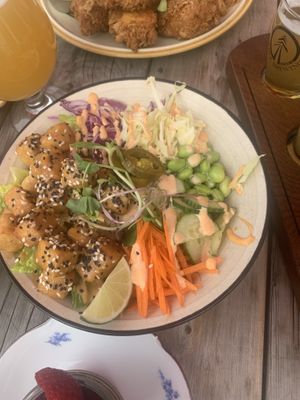 Vermicelli noodles   at Buffalo Rouge Brewing in Kelowna