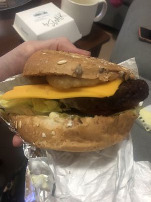 BBQ burger  at Naughty Vegan  in Abu Dhabi