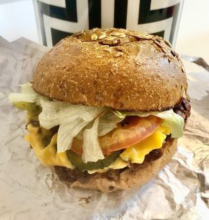 BBQ burger  at Naughty Vegan  in Dubai