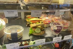 Bagel and overnight oats   at Coffee Fellows in Chemnitz