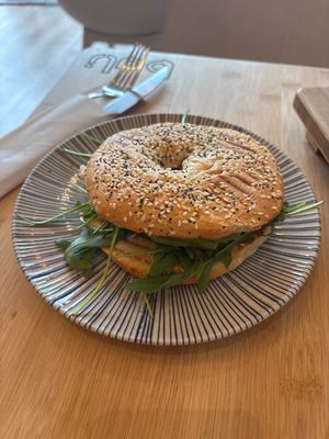 Veggie bagel  at Bali Coffee & Brunch in Girona