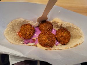 Falafels in pita at GazaKjøkken in Oslo