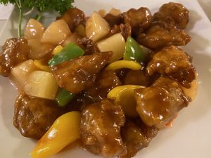Loved this take on sweet and sour pork. So well done, so tasty  at Gong De Lin in Melbourne