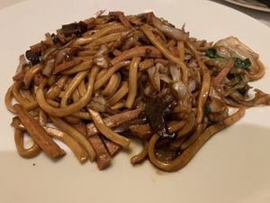 Hollie noodles  at Gong De Lin in Melbourne