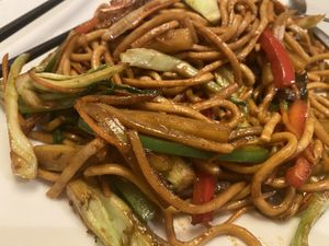 Stir fried vegetable noodles) Supreme soy. Good flavour, veges cooked perfectly  at Gong De Lin in Melbourne