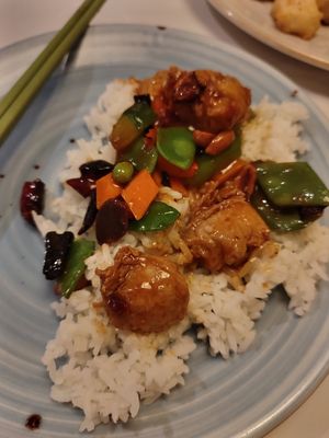 Satay chicken at Gong De Lin in Melbourne