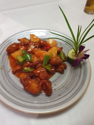 Sweet and sour 'pork' at Gong De Lin in Melbourne