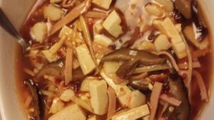 hot and sour noodle soup at Gong De Lin in Melbourne