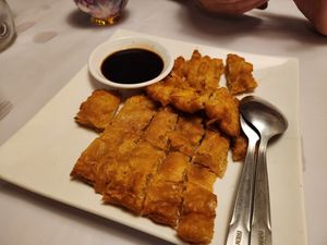 Fried goose at Gong De Lin in Melbourne