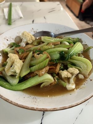 Tofu and vegetables  at Gong De Lin in Melbourne