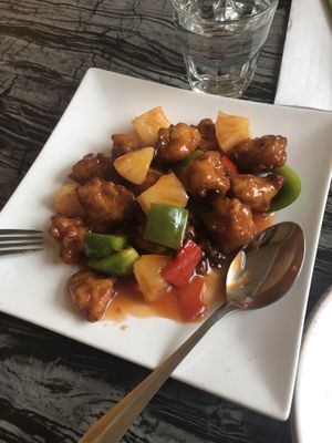 Sweet and sour “pork” at Gong De Lin in Melbourne