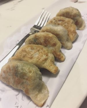 Gyosas at Gong De Lin in Melbourne