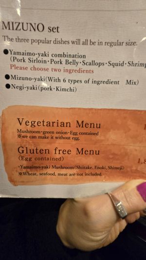  at Okonomiyaki Mizuno in Osaka