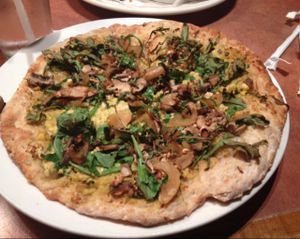 wild mushroom and arugula pizza at Pizza Luce - Lyndale Ave in Minneapolis