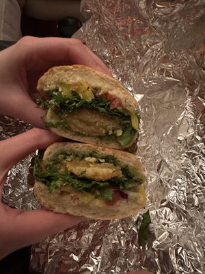 Pesto chicken sandwich  #Veganuary at Pizza Luce - Lyndale Ave in Minneapolis