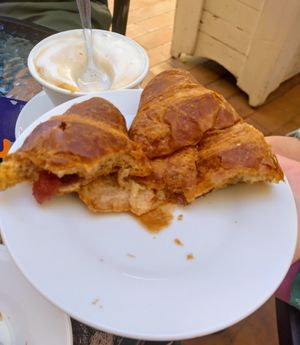 Vegan croissant with jam at Bar Pasticceria Ciro in Alghero