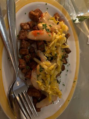 Gamba with tempeh at Fret  in Den Bosch