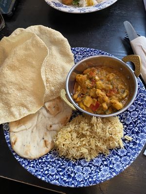 Mangalorean roasted cauliflower & spinach curry  at The Dog Beck in Penrith