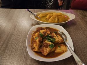 Tofu curry and pumpkin stew at Burmese Kitchen in San Francisco
