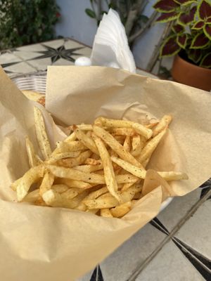 Fries with oregano 🌿   at Rosemary in Skopelos